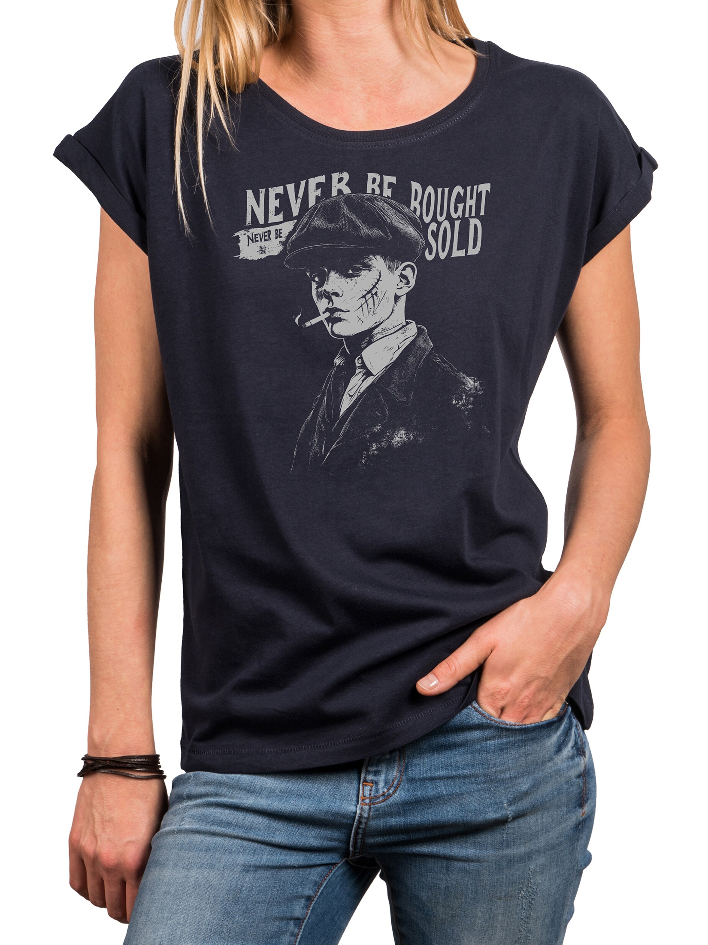 MAKAYA Shirt 'Never Be Bought' in Blue