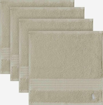 Ralph Lauren Home Washcloth 'POLO PLAYER' in Beige: front