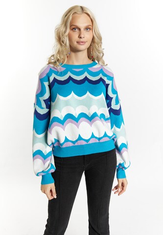 Pull-over IZIA en bleu : devant