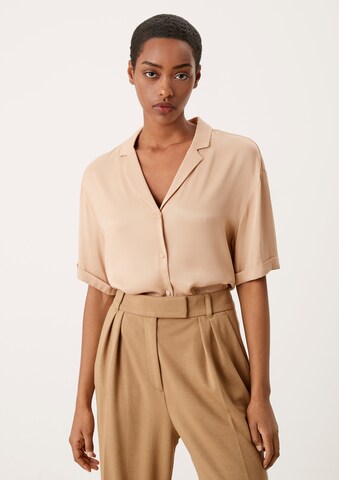 s.Oliver BLACK LABEL Bluse in Braun: Vorderseite
