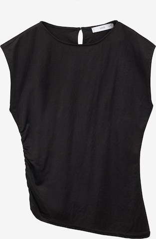 MANGO Тениска 'CINTITA' в черно: отпред