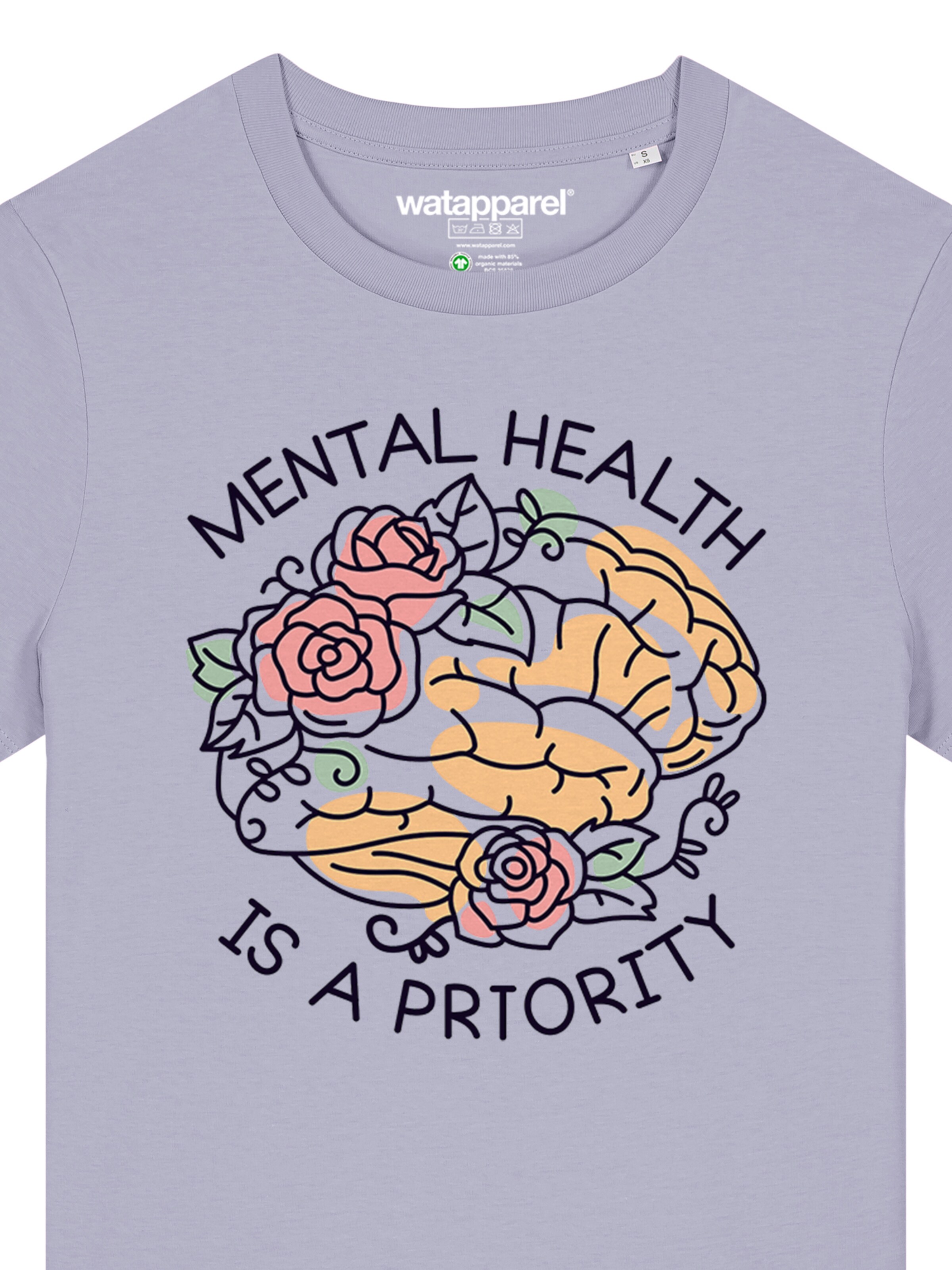 Watapparel Shirt 'Mental Health' in Lila