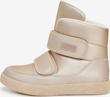 CESARE GASPARI Snow Boots in Beige: front