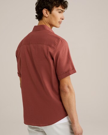 WE Fashion Regular fit Button Up Shirt in Red