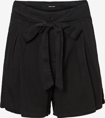 VERO MODA Loose fit Pleat-front trousers 'Mia' in Black: front