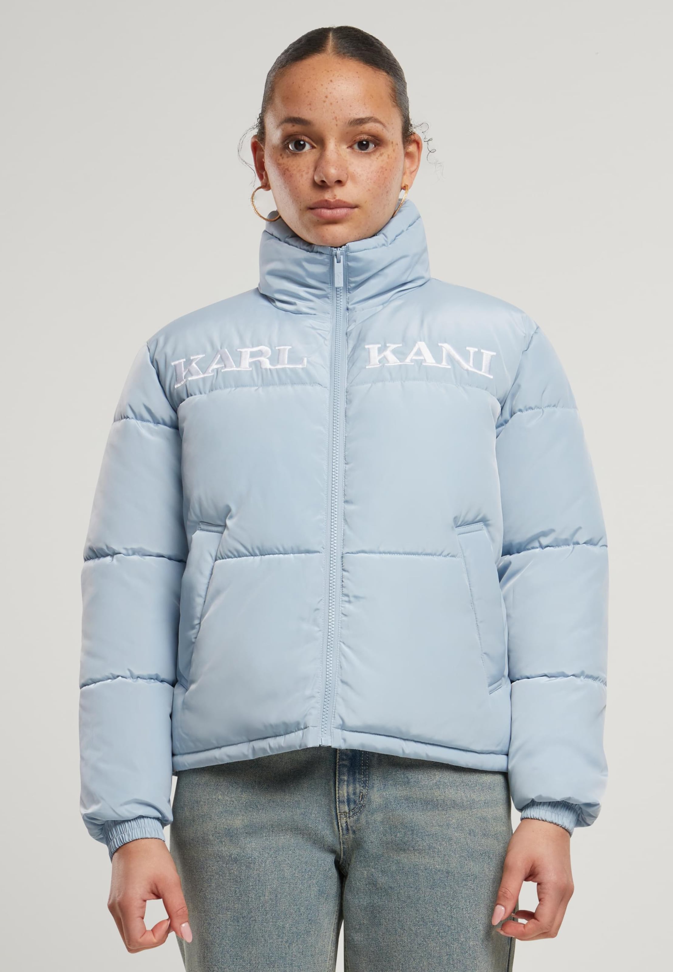 Karl Kani Winter jacket Essential in Light Blue ABOUT YOU