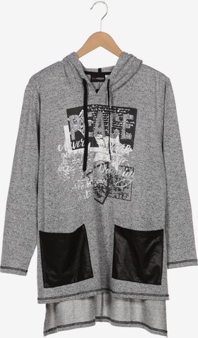 MIAMODA Sweatshirt & Zip-Up Hoodie in 4XL in Grey: front