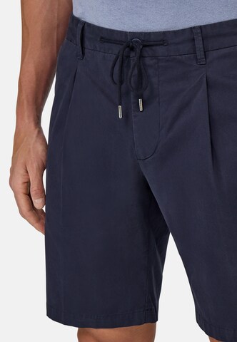 Boggi Milano Regular Bandplooibroek in Blauw