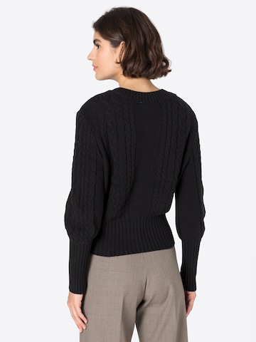 ICHI Knit cardigan 'POLITE' in Black