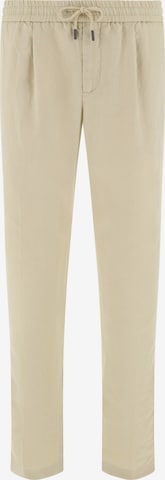 Coupe slim Pantalon chino 'Coulisse' Boggi Milano en beige : devant
