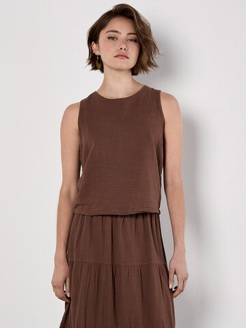 Apricot Top in Braun: Vorderseite