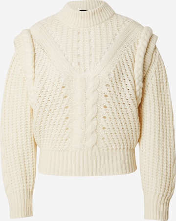 BOSS Neulepaita 'C_Fasta' värissä beige: etupuoli