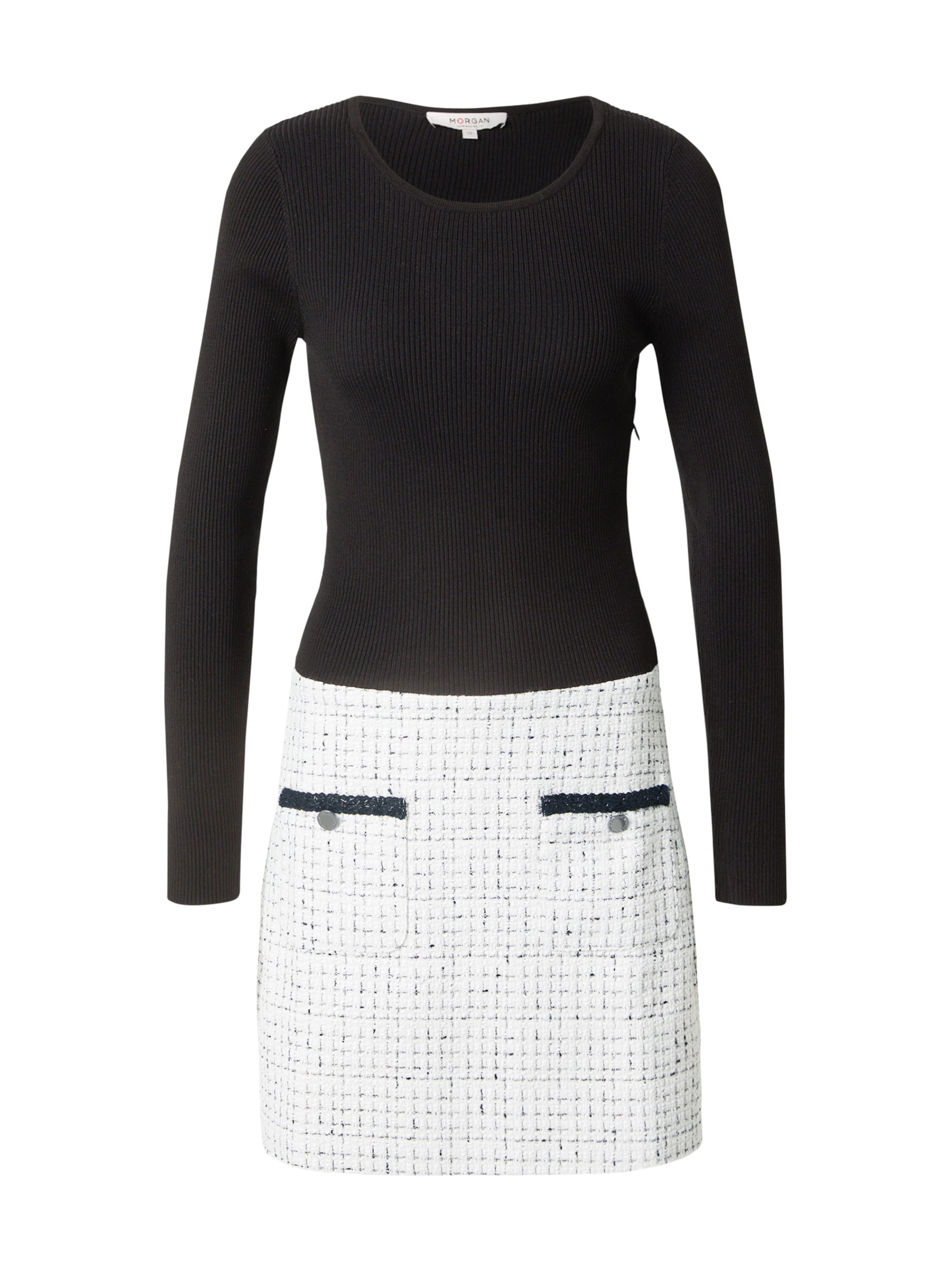 balts Morgan Adīta kleita &#x27;MLILOU&#x27;: no priekšpuses