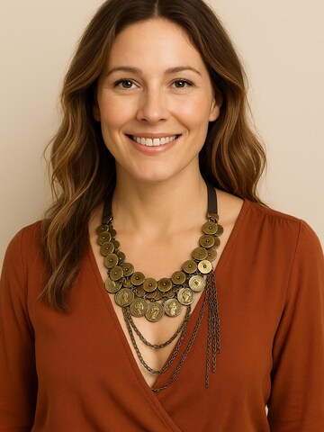 COLLEZIONE ALESSANDRO Necklace 'Boho' in Gold: front