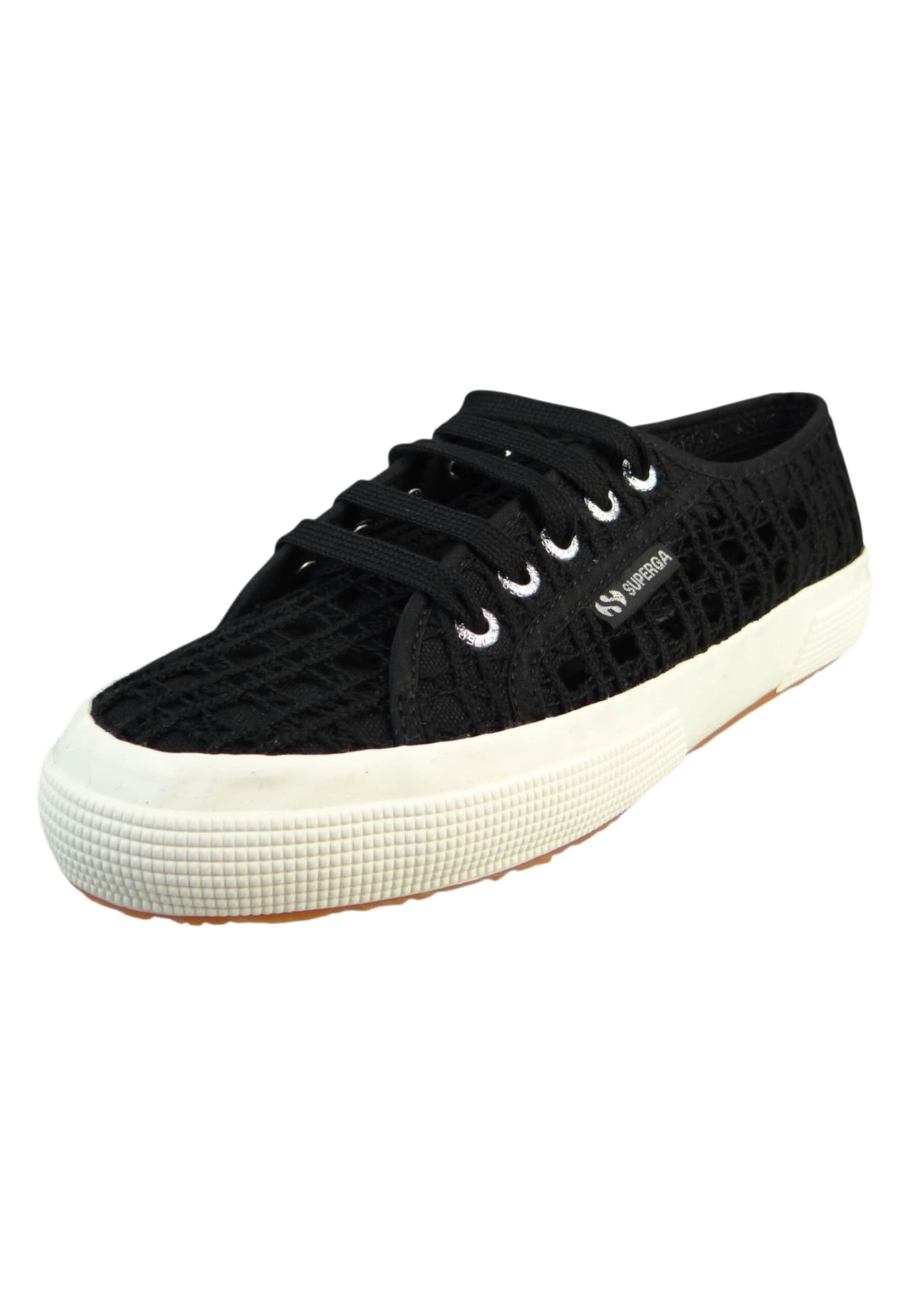 SUPERGA Sneaker '2750 Crochet Macrame' in Schwarz: Vorderseite