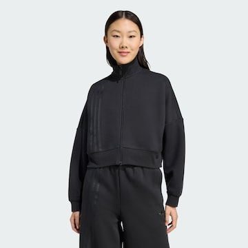 ADIDAS ORIGINALS Кофта на молнии в Черный: спереди