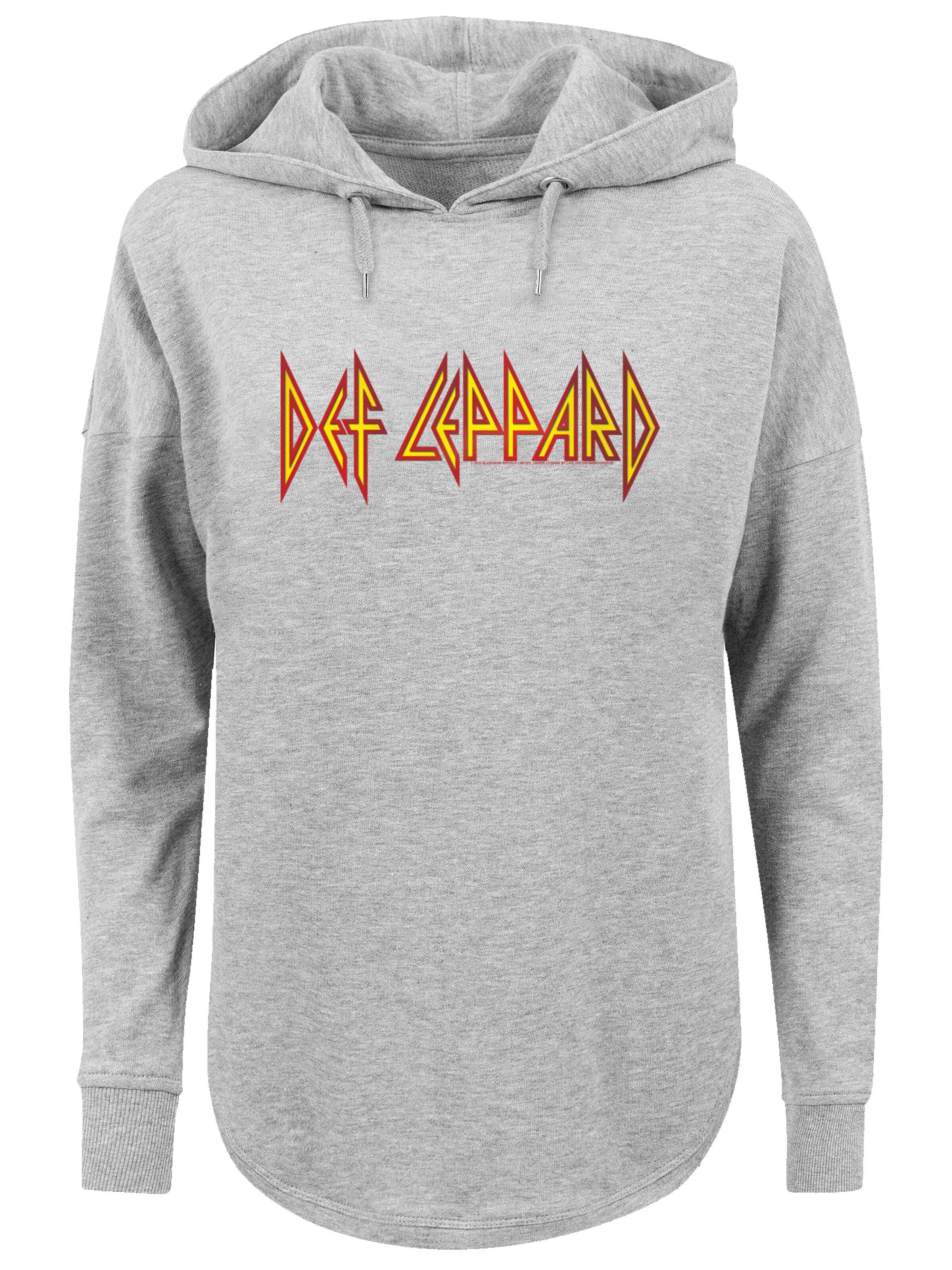 F4NT4STIC Sweatshirt 'Def Leppard' in Grau: Vorderseite