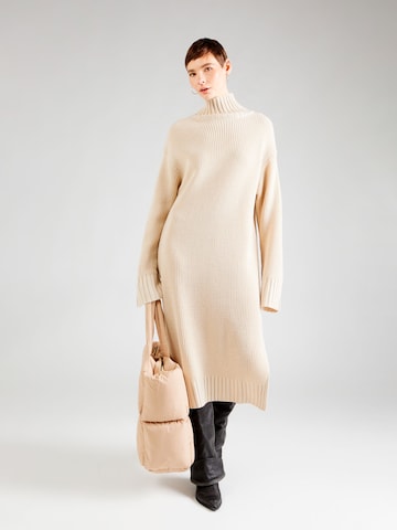 Monki Strikkjole i beige