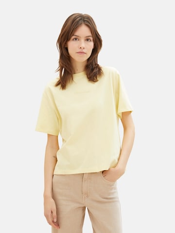 T-shirt TOM TAILOR DENIM en jaune : devant