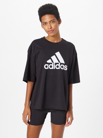 ADIDAS SPORTSWEAR Performance shirt 'Future Icons Badge Of Sport' in Black: front