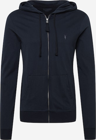 AllSaints Zip-Up Hoodie 'BRACE' in Black: front