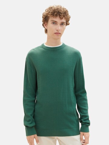 TOM TAILOR DENIM Sweter w kolorze zielony: przód