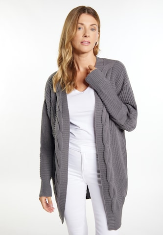 usha WHITE LABEL Knit cardigan 'Teylon' in Grey: front