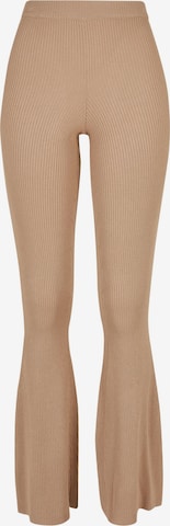 Urban Classics Flared Broek in Beige: voorkant