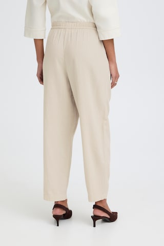 ICHI Wide Leg Hose in Beige
