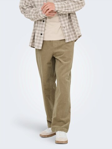 Loosefit Pantaloni 'ONSFADE' di Only & Sons in beige: frontale