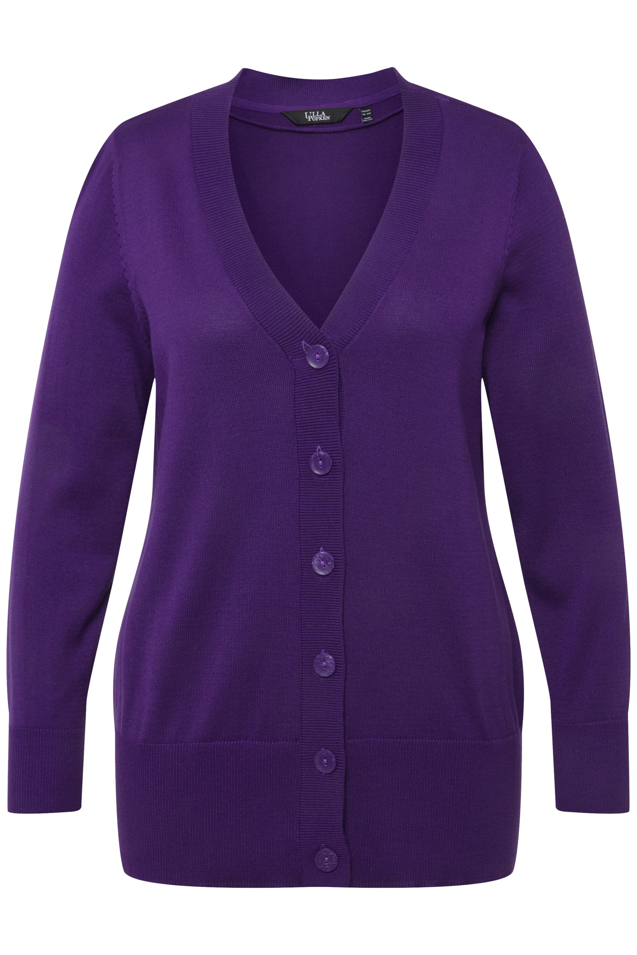 Ulla Popken Strickjacke in Lila: Vorderseite