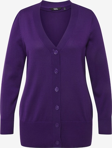 Ulla Popken Strickjacke in Lila: Vorderseite