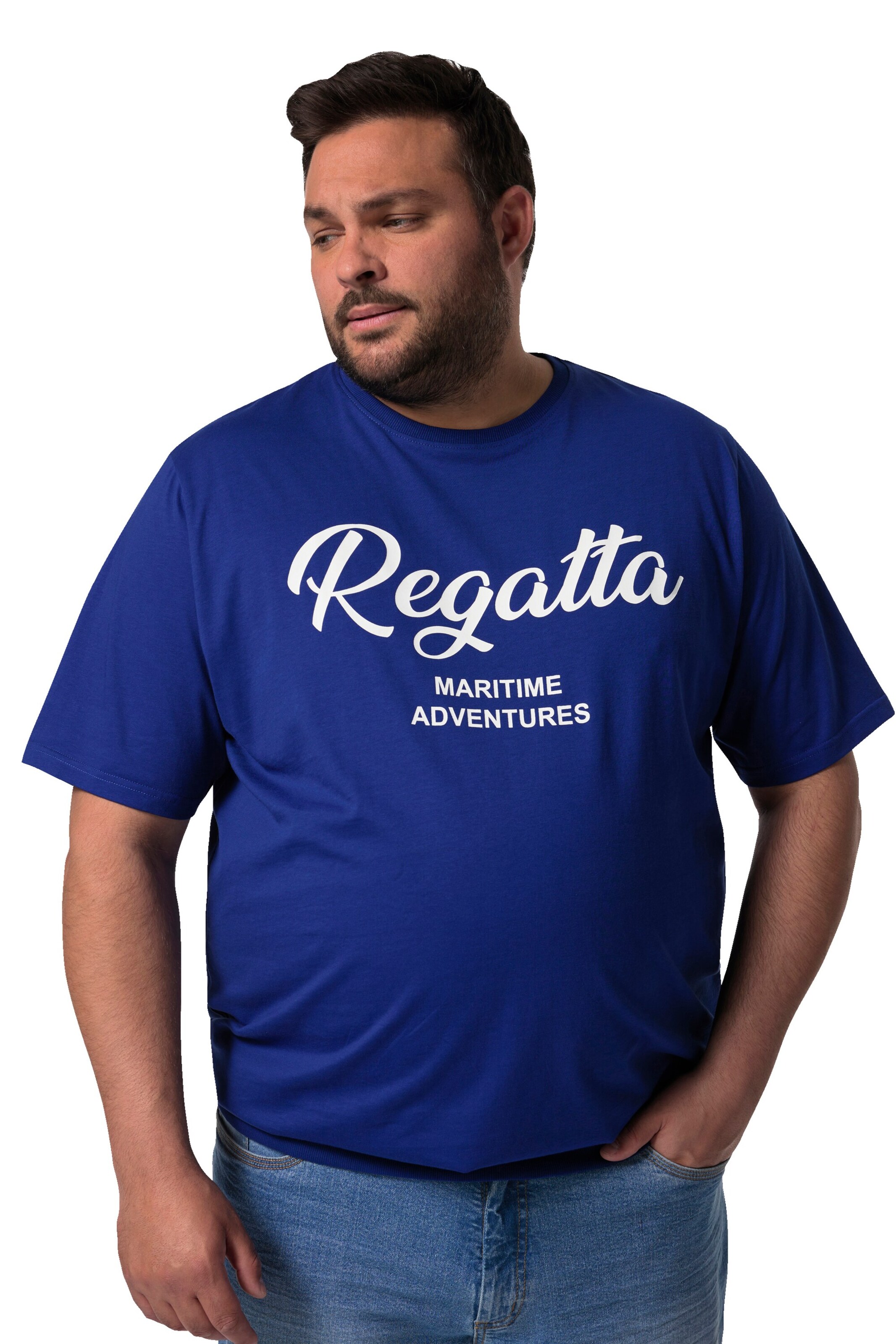 Men Plus Shirt in Blue: front