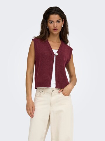 JDY Gebreide bodywarmer 'JDYSuper' in Rood: voorkant