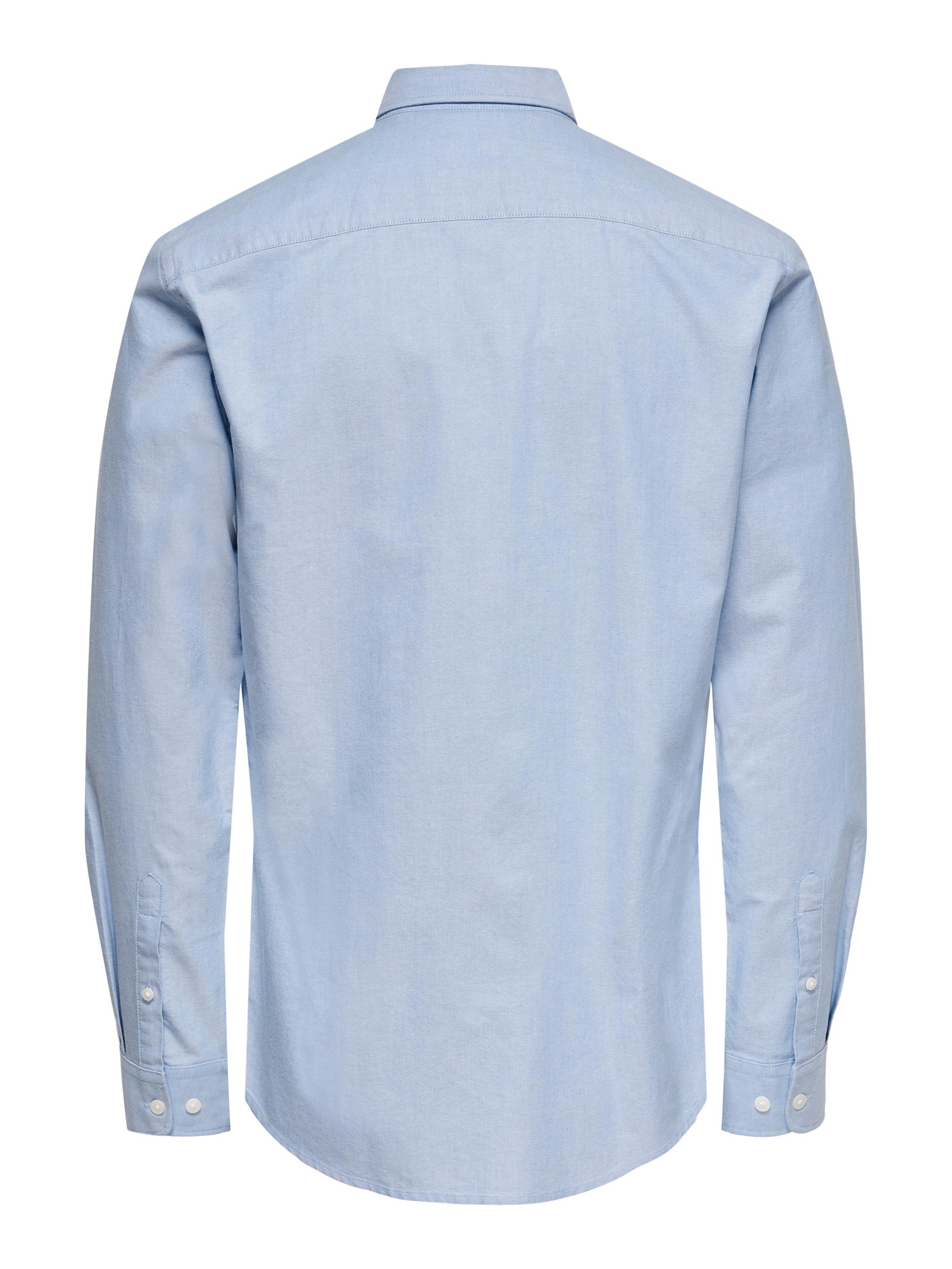 Only & Sons Regular fit Button Up Shirt 'Neil' in Blue
