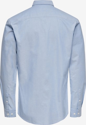 Coupe regular Chemise 'Neil' Only & Sons en bleu