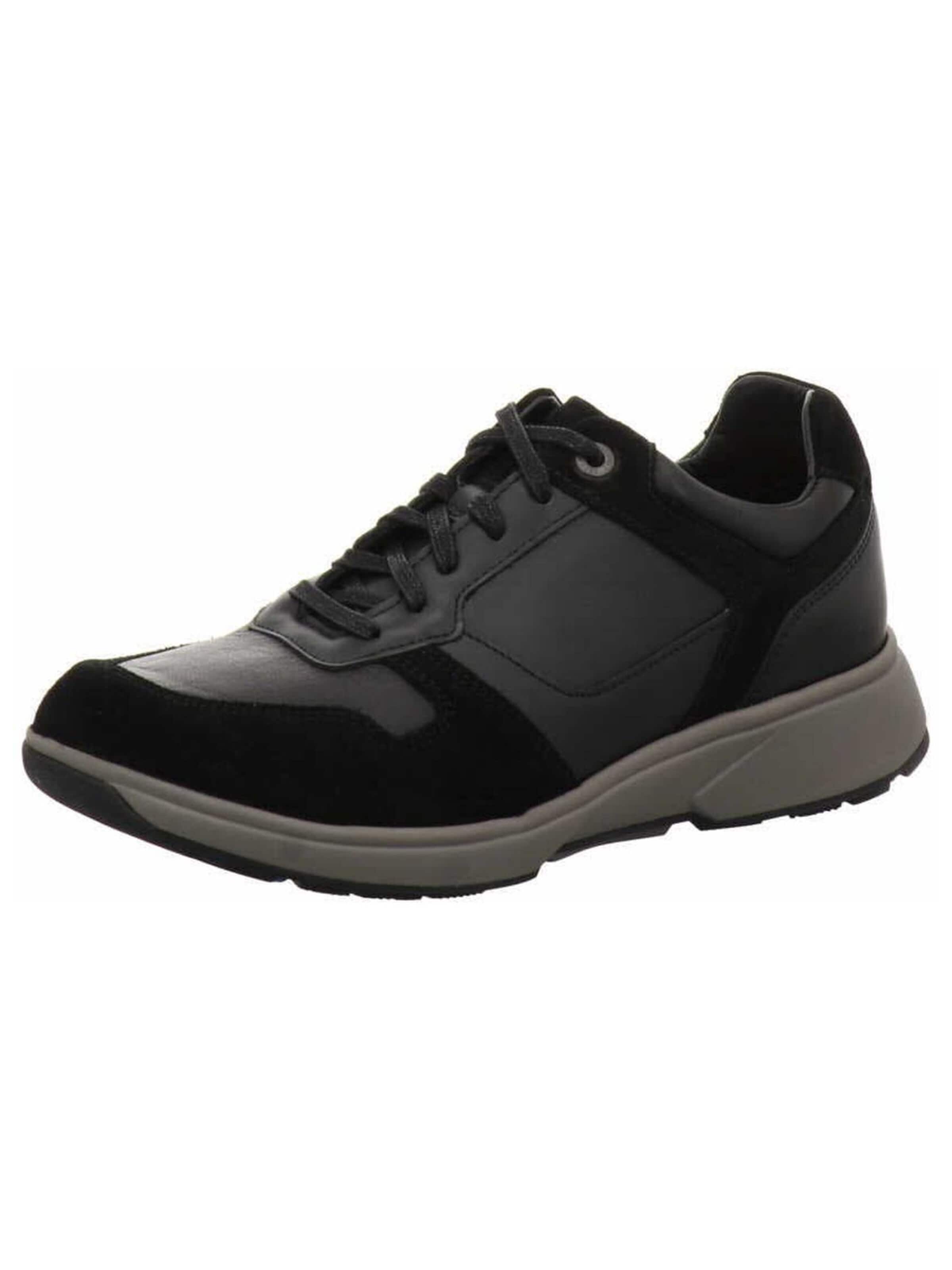 Xsensible - Zapatos con cordón 'Sneaker Low Herren Moscow Echtleder in schwarz' en negro: frente