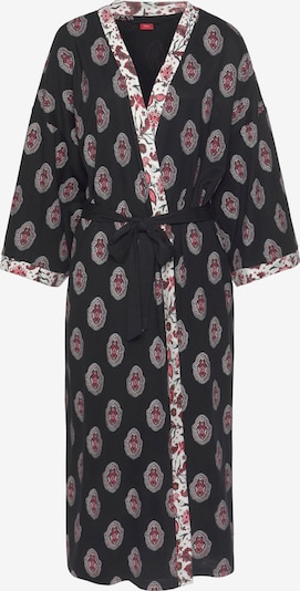 s.Oliver Dugi kupaći ogrtač u miks boja / crna, Pregled proizvoda