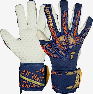 REUSCH Athletic Gloves 'Attrakt' in Blue: front
