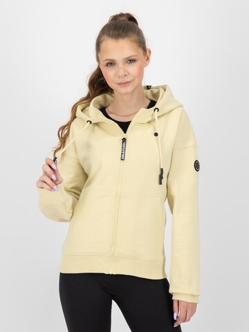 Alife and Kickin Sweat jacket 'Twiggy' in Yellow: front