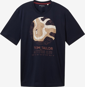 Tricou de la TOM TAILOR pe albastru: față