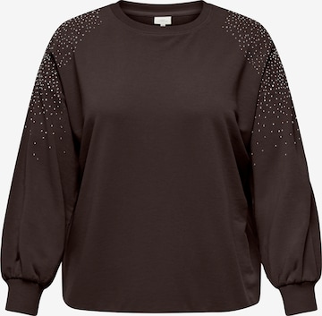 Sweat-shirt 'CARVIOLETTA' ONLY Carmakoma en marron : devant