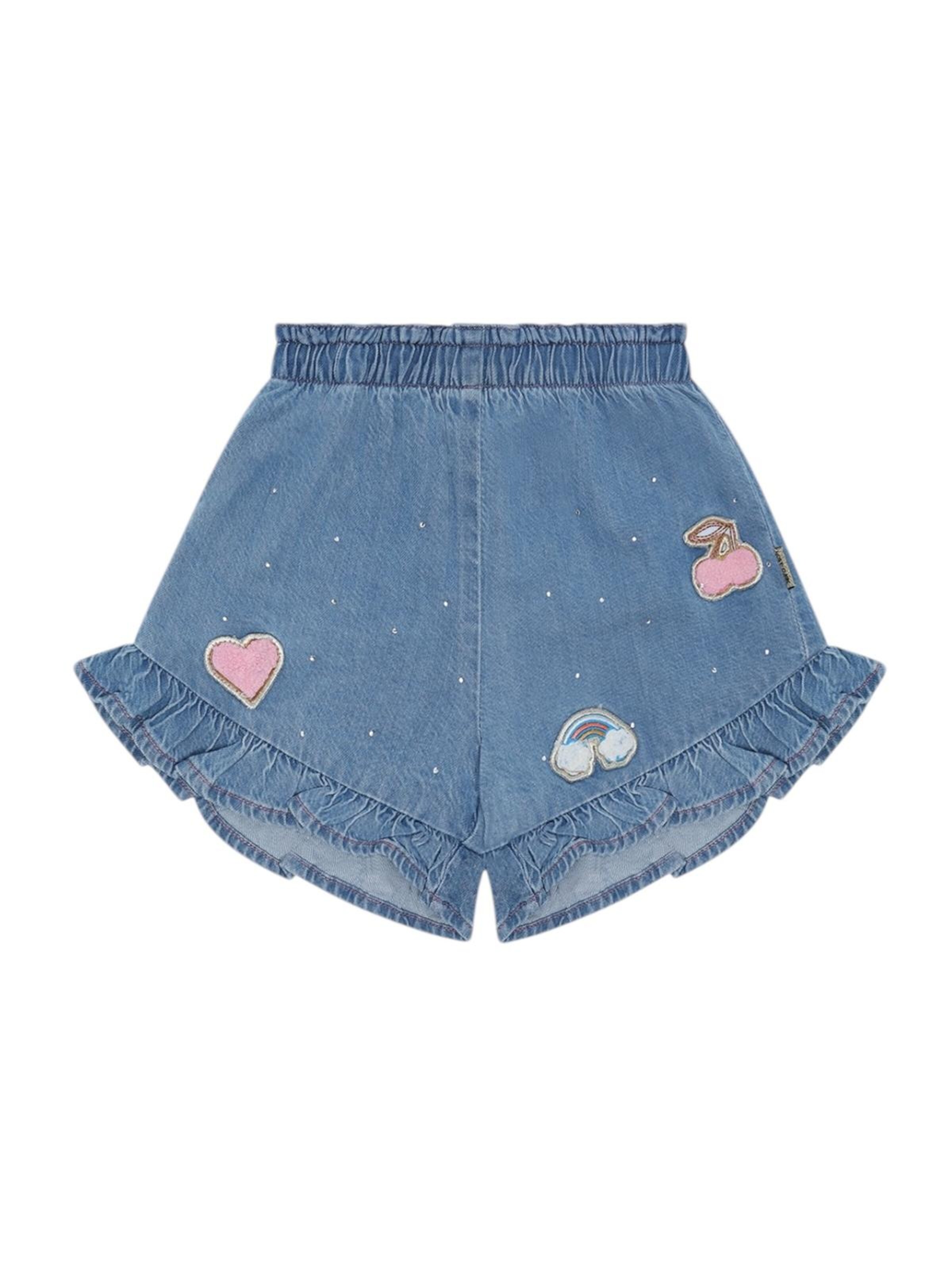 Hust & Claire Regular Hose 'Hust & Claire Shorts HCHerlena Sparkling'‌‌ in Blau: Vorderseite