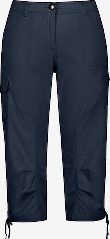 Ulla Popken Regular Cargo Pants in Blue: front