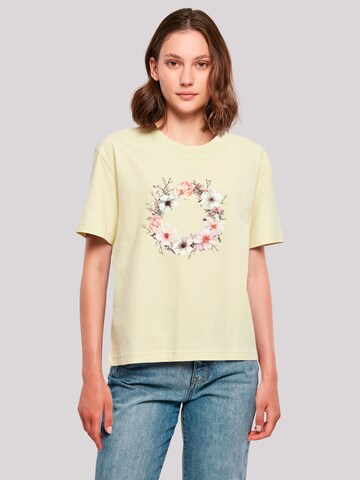 T-shirt 'Rosa Blumenkranz' F4NT4STIC en jaune : devant