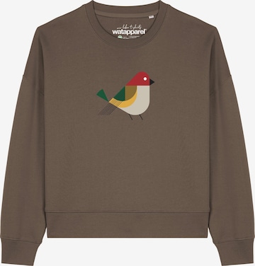 Sweat-shirt 'Vogel ' Watapparel en marron : devant