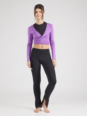 CURARE Yogawear Αθλητική πλεκτή ζακέτα σε λιλά