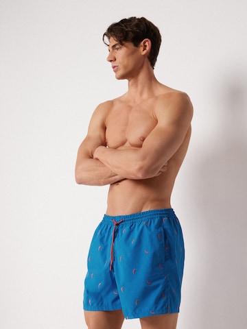 CALZEDONIA Regular Badeshorts in Blau
