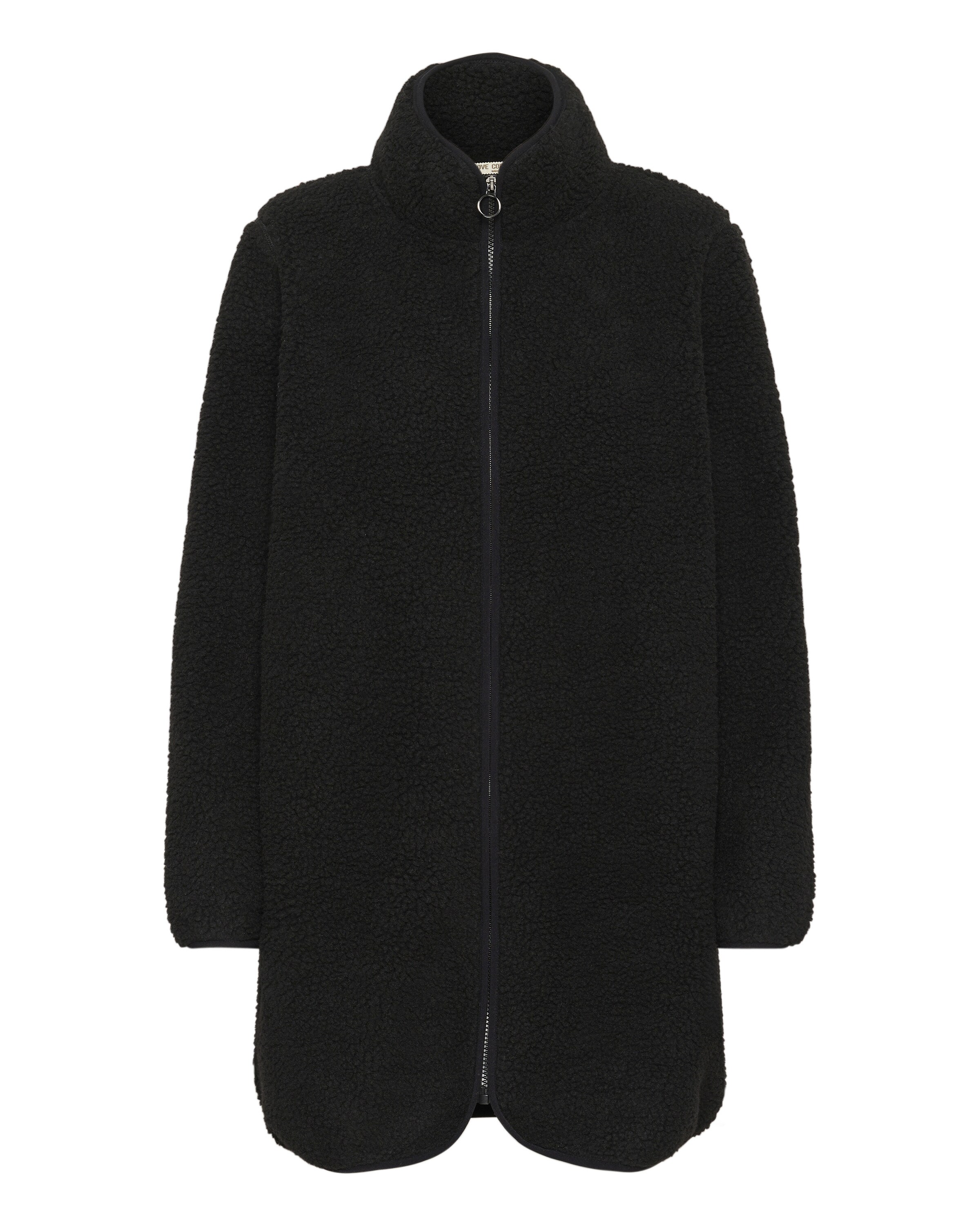 Love Copenhagen Fleece jas 'Vigga' in Zwart: voorkant