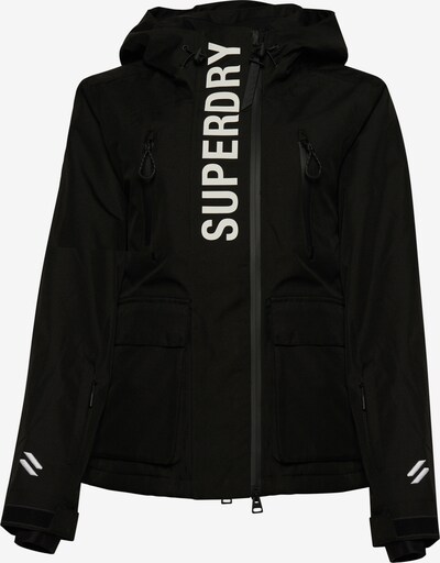 Superdry Outdoorjas in de kleur Zwart / Wit, Productweergave